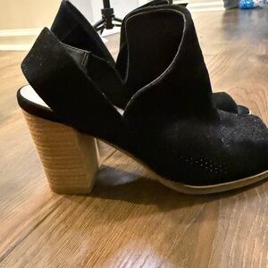 Cole Haan Black Women's Heeled Open Toes Boots